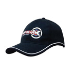 Brushed heavy cotton cap with piping