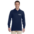 Jerzees Adult 5.6 oz. SpotShield Long-Sleeve Jersey Polo - Embroidered