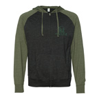 Independent Trading Co. - Lightweight Jersey Raglan Hooded Full-Zip T-Shirt