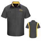 Red Kap Mens Short Sleeve performance Plus Shop Shirt with Oilblok Technology