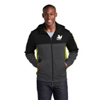 Sport-Tek Tech Fleece Colorblock Full-Zip Hooded Jacket