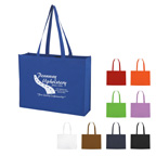 Non-Woven Shopper Tote With Hook And Loop Closure