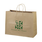 Vogue Brown Kraft Shopper Bag 16W x 6 x 12H