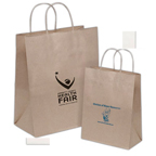 Eco Friendly Jenny Kraft Paper Shopper Bag 10W x 5 x 13H