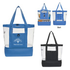 Clear Cabana Tote With Insulated Bottom
