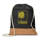 5 Oz Cotton and Cork Drawstring Backpack