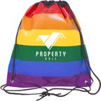 Jumbo Rainbow Drawstring Backpack