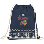 Fair Isle Cotton Cinch Backpack