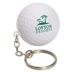 Golf Ball Key Chain Stress Reliever