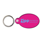 Spot Color Oval Key Tag with Tab