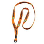 1/2 Dye-Sublimated Polyester Lanyard w/Metal Crimp and Rubber O-ring Attachment