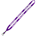 1/2 Economy Polyester Lanyard w/Metal Crimp and O-ring Attachment
