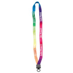 1/2 Tie-Dye Multicolor Lanyard w/O-ring Attachment