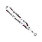 1 Inch Dye Sublimated Lanyard with Metal Crimp and Metal Split Ring