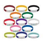 Silicone Bracelet with Metal Accent