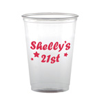 Soft sided cup 10 oz clear or frosted