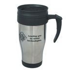 16 Oz. Stainless Steel Travel Mug With Slide Action Lid