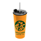 The Roadmaster 18 Oz Travel Tumbler with 2 in 1 Flip and Straw Hole Lid