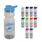 The Trainer 24 Oz Transparent Water Bottle With Drink Thru Lid