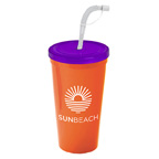 24 Oz. Sports Sipper Cup With Flex Straw