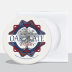 1 Pack Round Absorbent Stone Coasters- full color