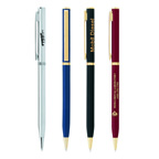 Brass Twist Action Metal Pen with Blue Ink