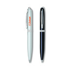 Shiny Chrome Trim Metal Pen with Blue Ink