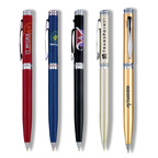 Shining Chrome Trim Metal Pen with Blue Ink