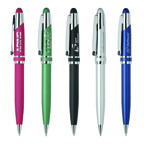 Chrome Plated Brass Barrel Metal Pen with Blue Ink