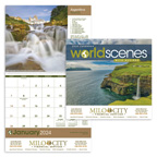 Deluxe World Scenes Wtih Recipies 16 Month Calendar
