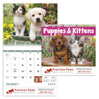 Puppies and Kittens Calendar - Spiral