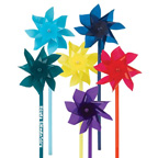 4 Inch Solid Color Plastic Pinwheels