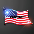 American Flag Flashing Light Up Pin