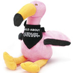 8 Inch Stuffed Animal Bird with Bandana - Flamingo