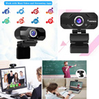 iBank Webcam with Microphone for Desktop or Laptop Computers