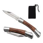 Small Rosewood Pocket Knife-Silver
