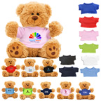 Ted T. Bear 6 inch Plush Teddy Bear With Choice of T-Shirt Color