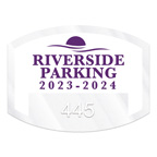Inside Parking Permit Flat Side Oval Adehesive