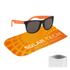 Rubberized Sunglasses With RPET Microfiber Sunglasses Pouch