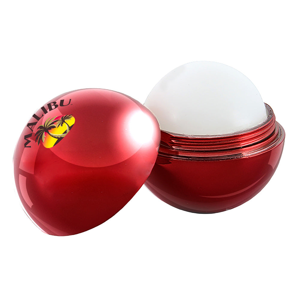 Metallic Finish Round Lip Balm