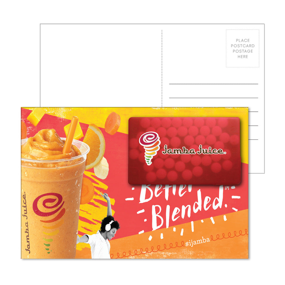 Post Card With Rectangle Credt Card Mints