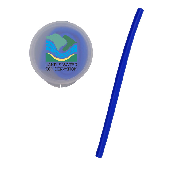 Silicone Straw In Round Container