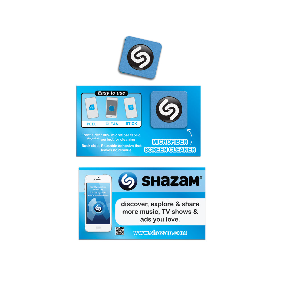 Digitek Microfiber Decal - 1.125" Sq In. With Business Card
