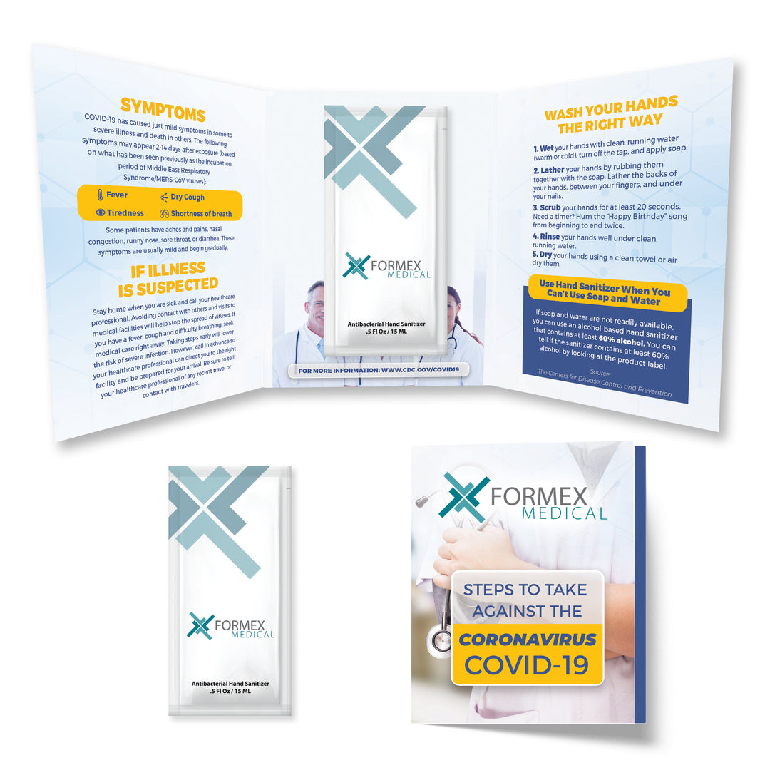 Tek Booklet 2 With 1/2 Fl Oz Instant Hand Sanitizer Gel Pack