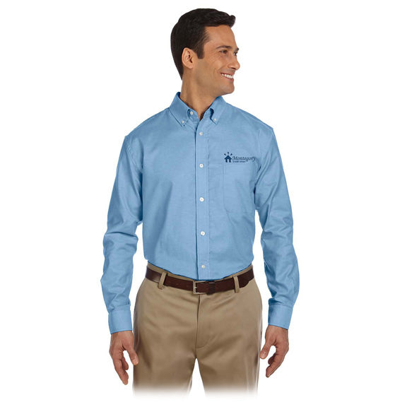 Harriton Mens Long Sleeve Oxford Dress Shirt