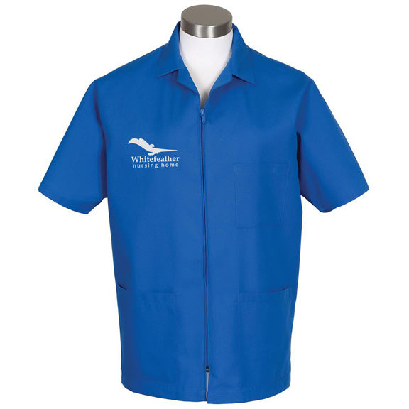 Zip-Front Smock, Short Sleeves