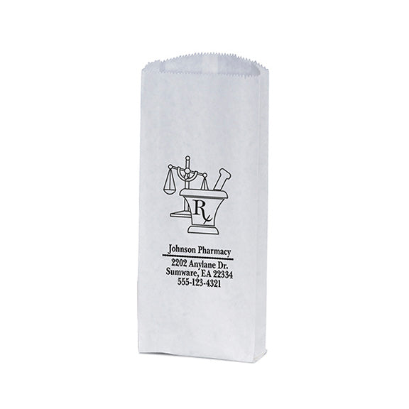 Pharmacy Paper Bags 5W x 2 x12H