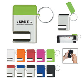 2 In 1 Phone Stand/Screen Cleaner With Key Ring