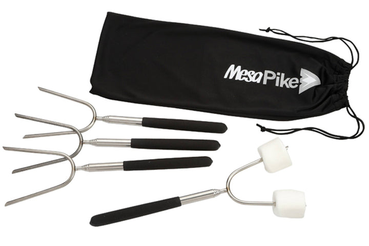 Extendable 34 Inch Roasting Sticks with Carrying Case