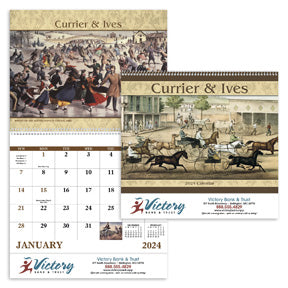 Currier & Ives 13 Month Wall Calendar
